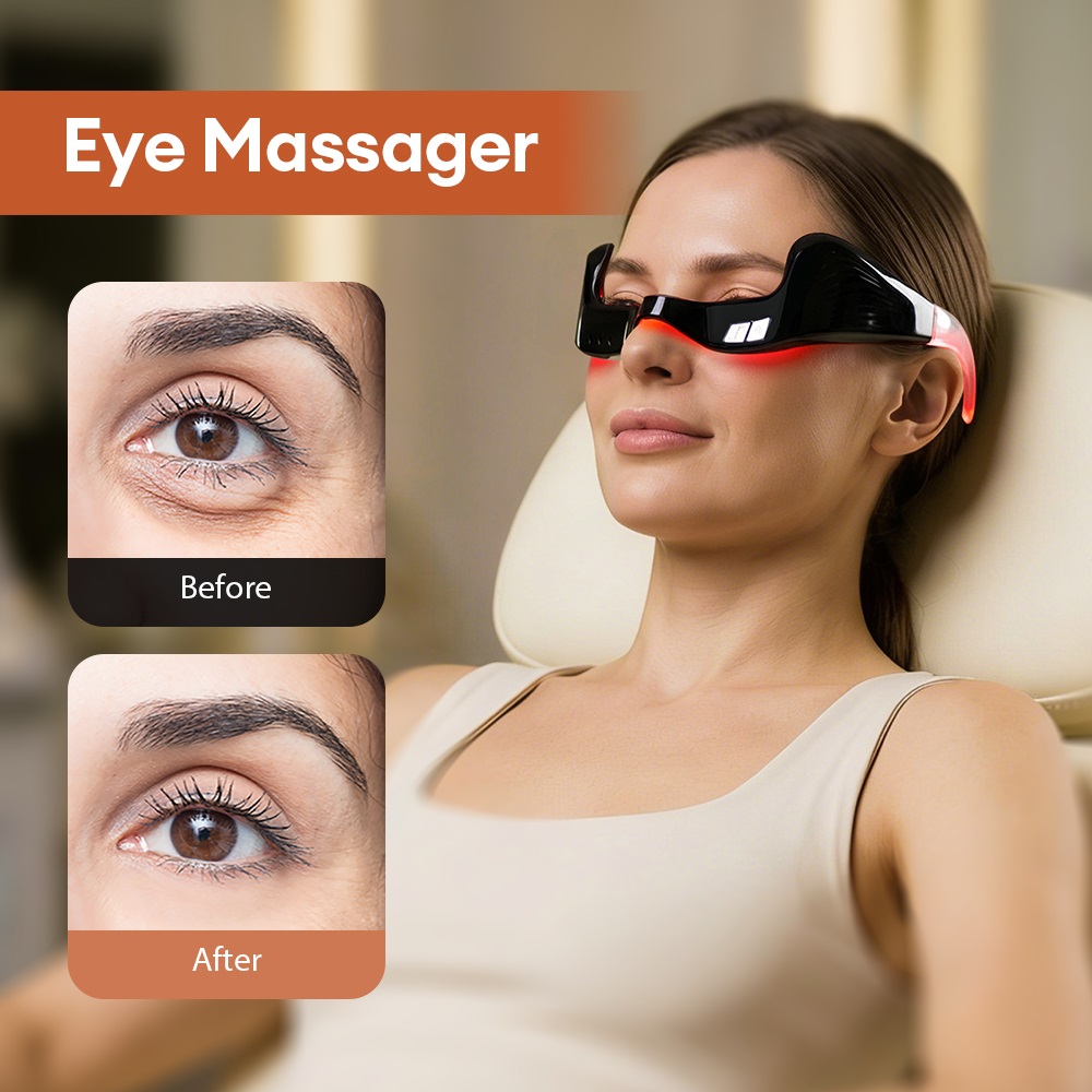 Light Therapy Glasses - Masseur oculaire électrique, thérapie par lumière